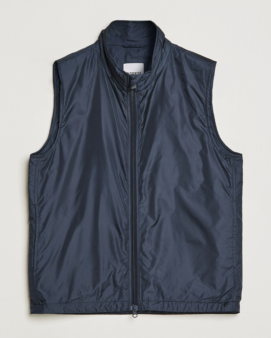 Uomini | Gilet | Aspesi | Vernes Nylon Gilet Navy