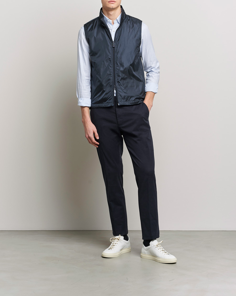 Uomini | Gilet | Aspesi | Vernes Nylon Gilet Navy