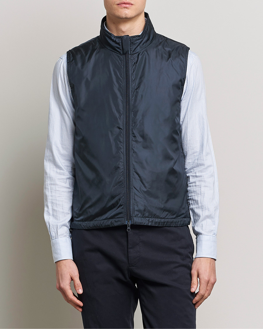 Uomini | Gilet | Aspesi | Vernes Nylon Gilet Navy