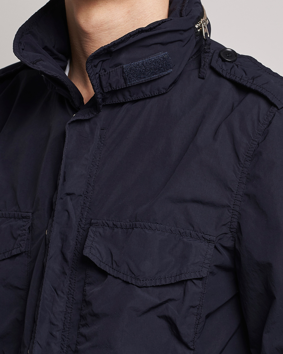 Uomini | Giacche | Aspesi | Giubotto Garment Dyed Field Jacket Navy