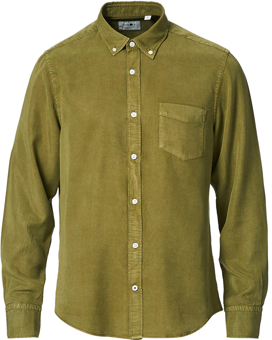 Uomini | Camicie | NN07 | Manza Tencel Shirt Green