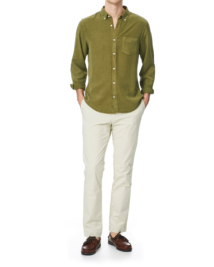 Uomini | Camicie | NN07 | Manza Tencel Shirt Green