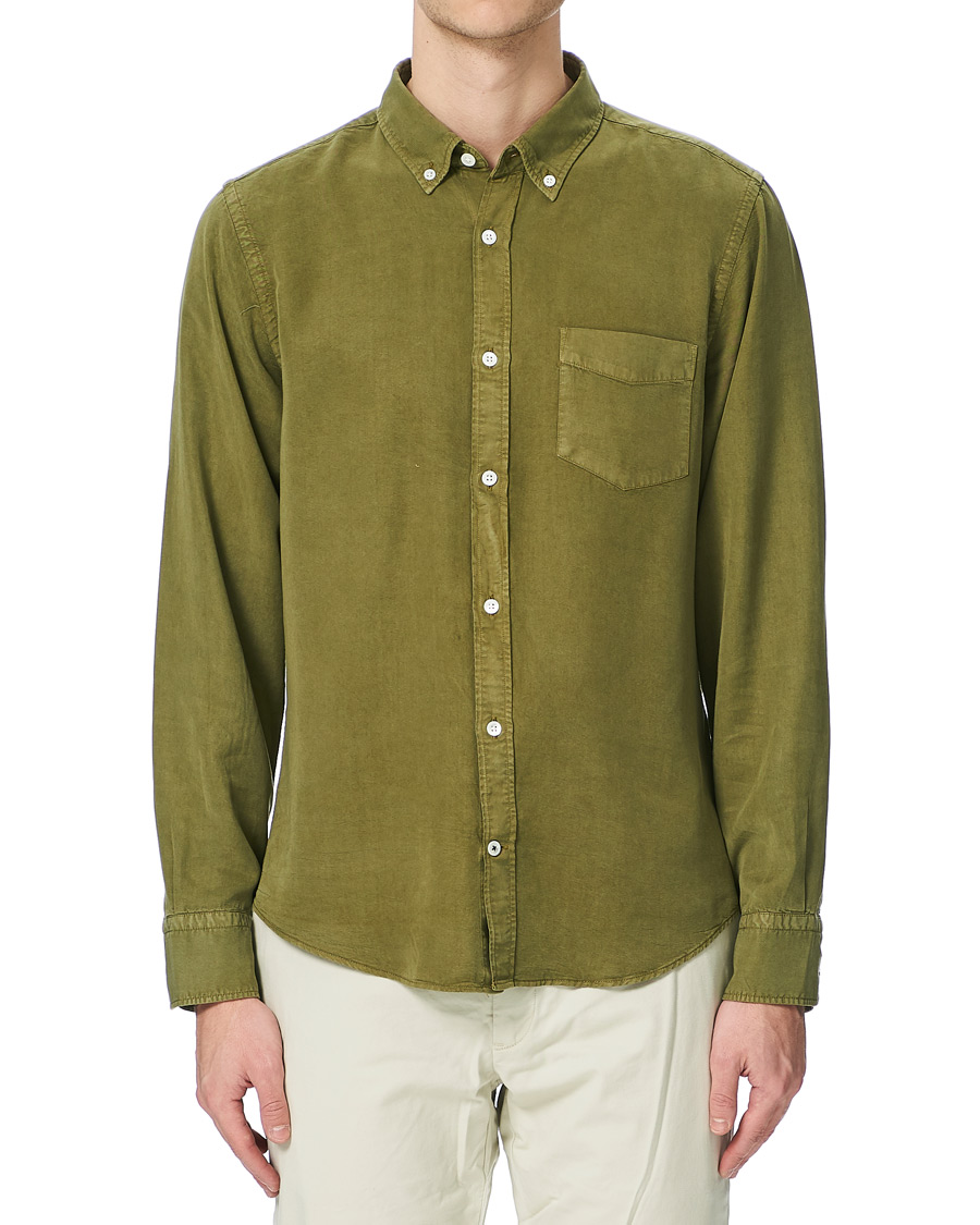 Uomini | Camicie | NN07 | Manza Tencel Shirt Green