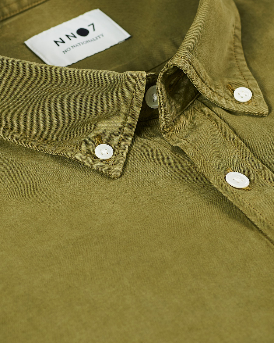 Uomini | Camicie | NN07 | Manza Tencel Shirt Green