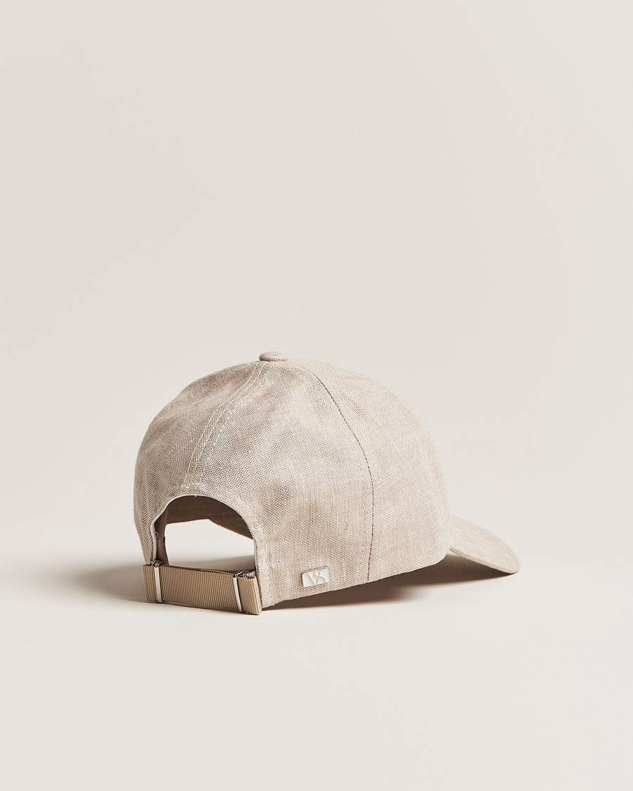 Uomini | Varsity Headwear Linen Baseball Cap Hampton Beige | Varsity Headwear | Linen Baseball Cap Hampton Beige