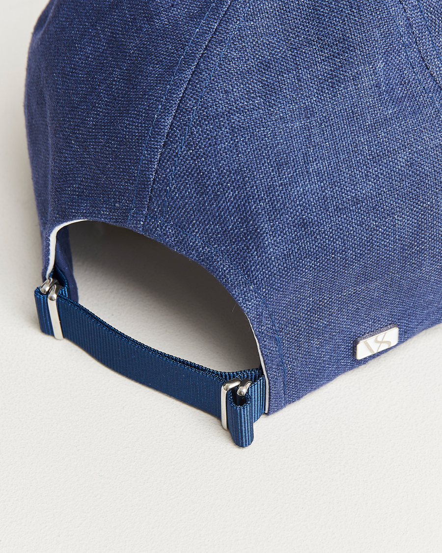 Uomini | Cappelli & Berretti | Varsity Headwear | Linen Baseball Cap Oxford Blue