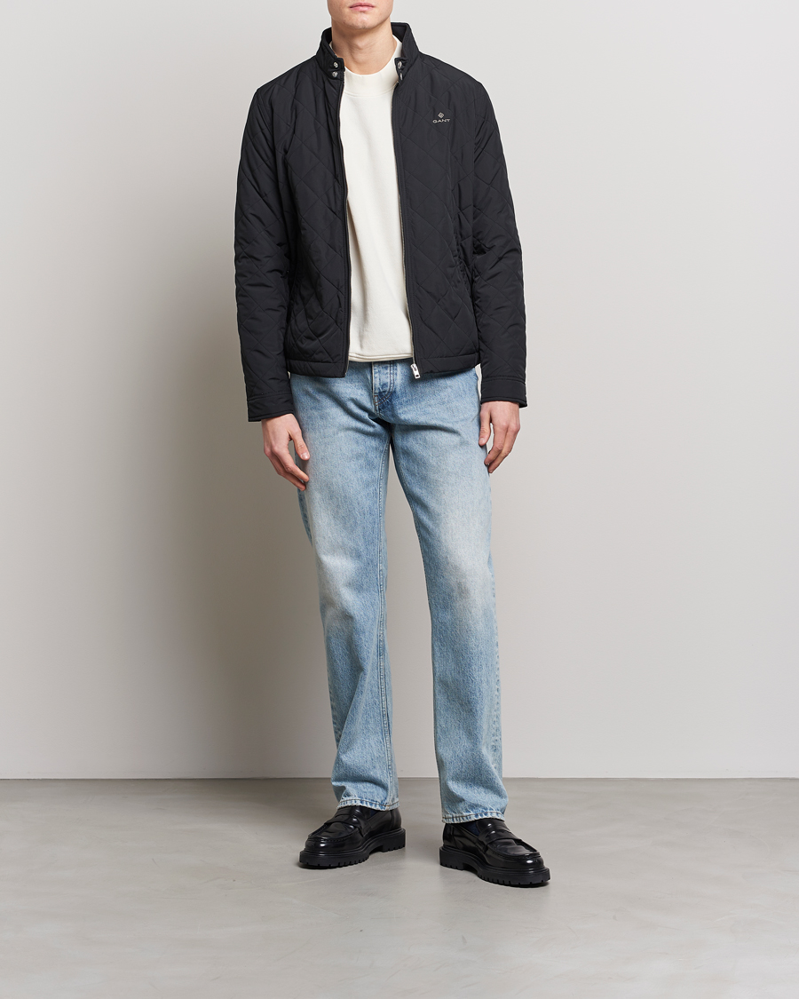 Uomini | Giacche | Gant | The Quilted Windcheater Black