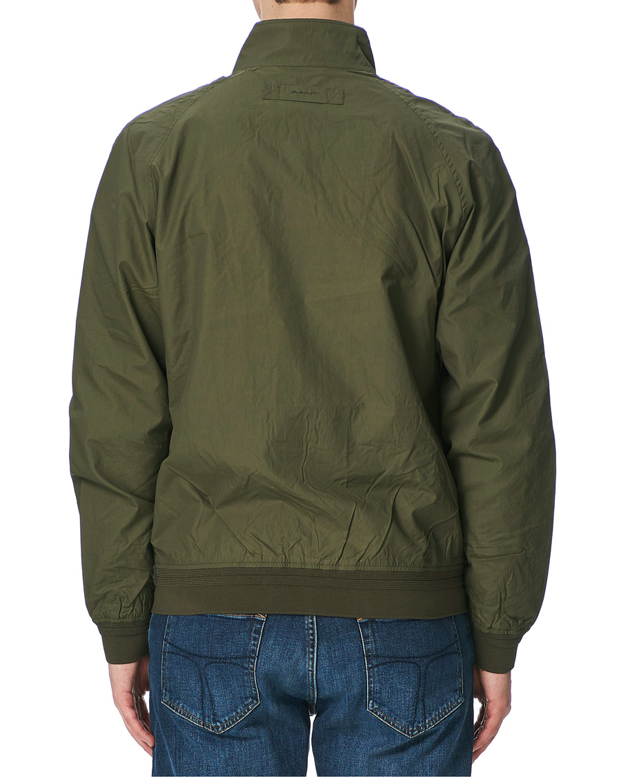 Uomini | Giacche | GANT | Nylon Harrington Jacket Dark Leaf