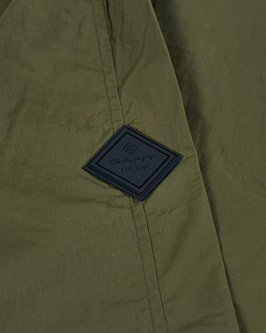 Uomini | Giacche | GANT | Nylon Harrington Jacket Dark Leaf