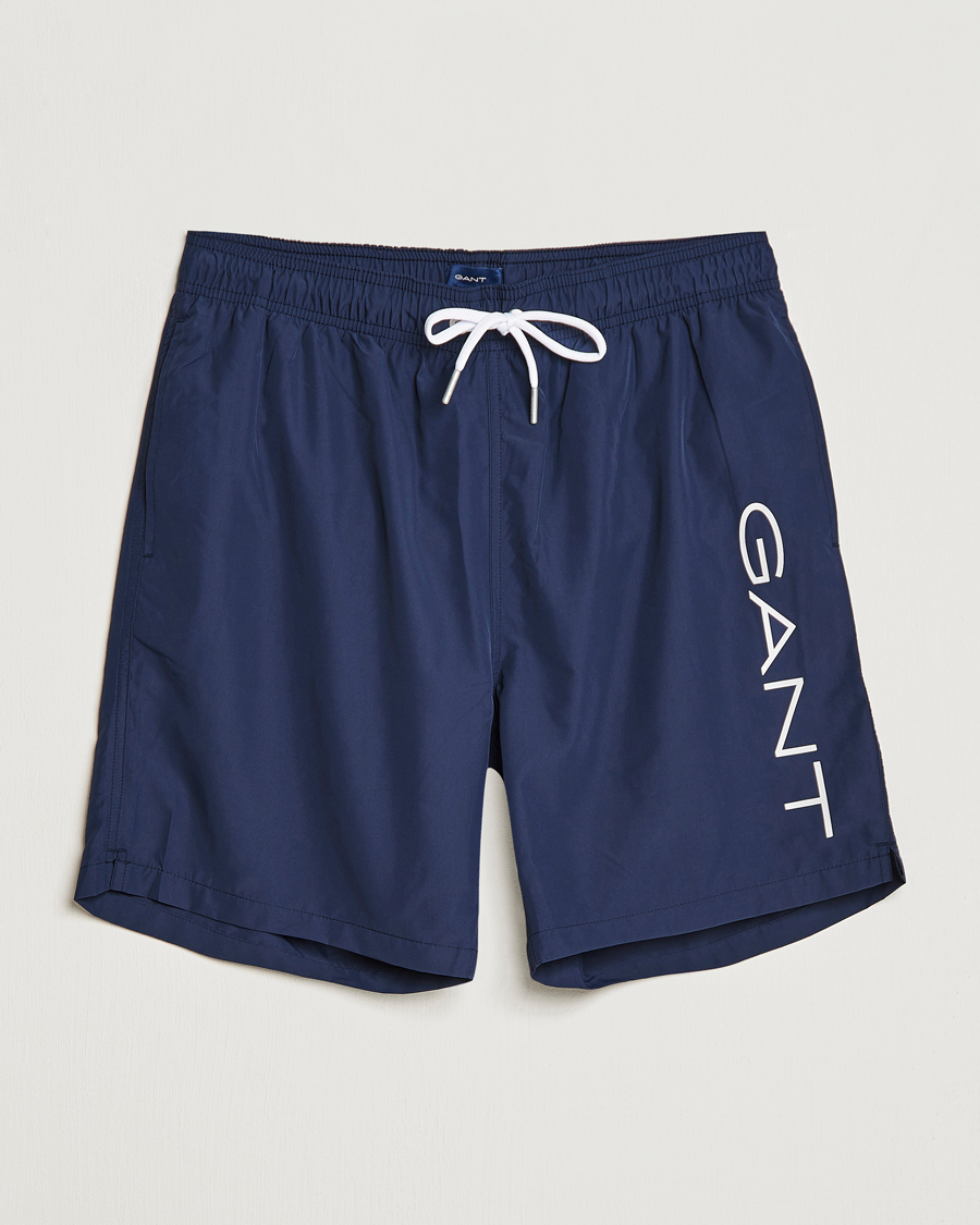 Uomini | Costumi da bagno | GANT | Lightweight Logo Swimshorts Marine