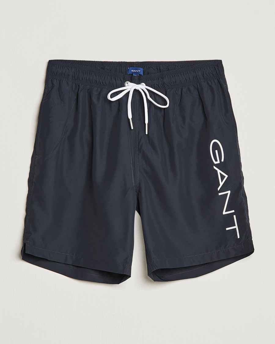 Uomini | Costumi da bagno | GANT | Lightweight Logo Swimshorts Black