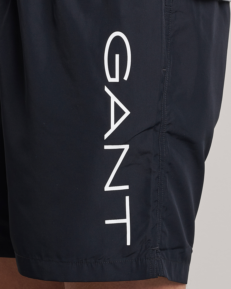 Uomini | Costumi da bagno | GANT | Lightweight Logo Swimshorts Black