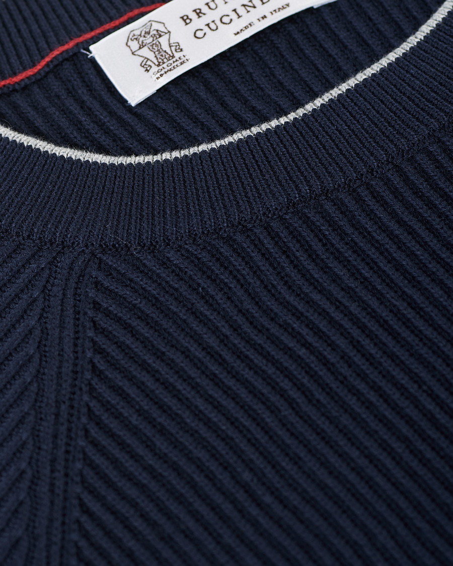 Uomini | Maglieria | Brunello Cucinelli | Rib Stitch Navy