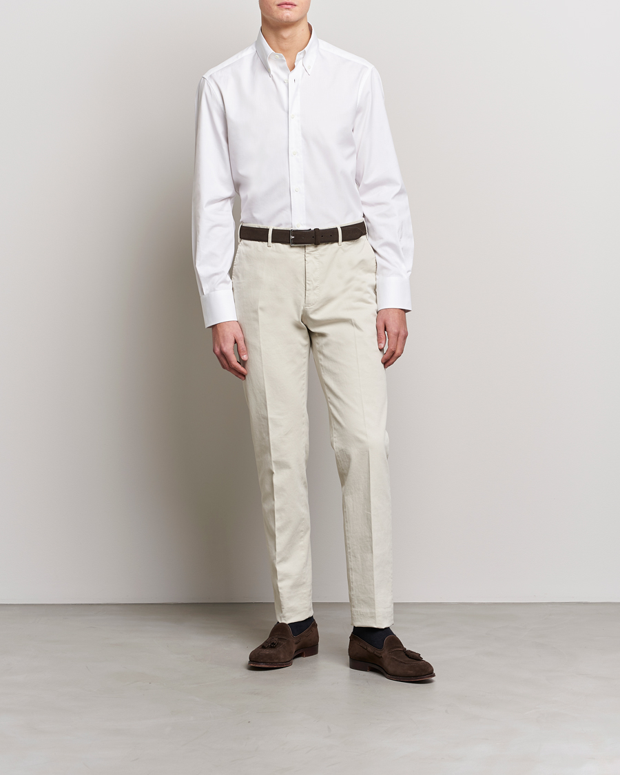 Uomini | Camicie | Brunello Cucinelli | Slim Fit Button Down Shirt White