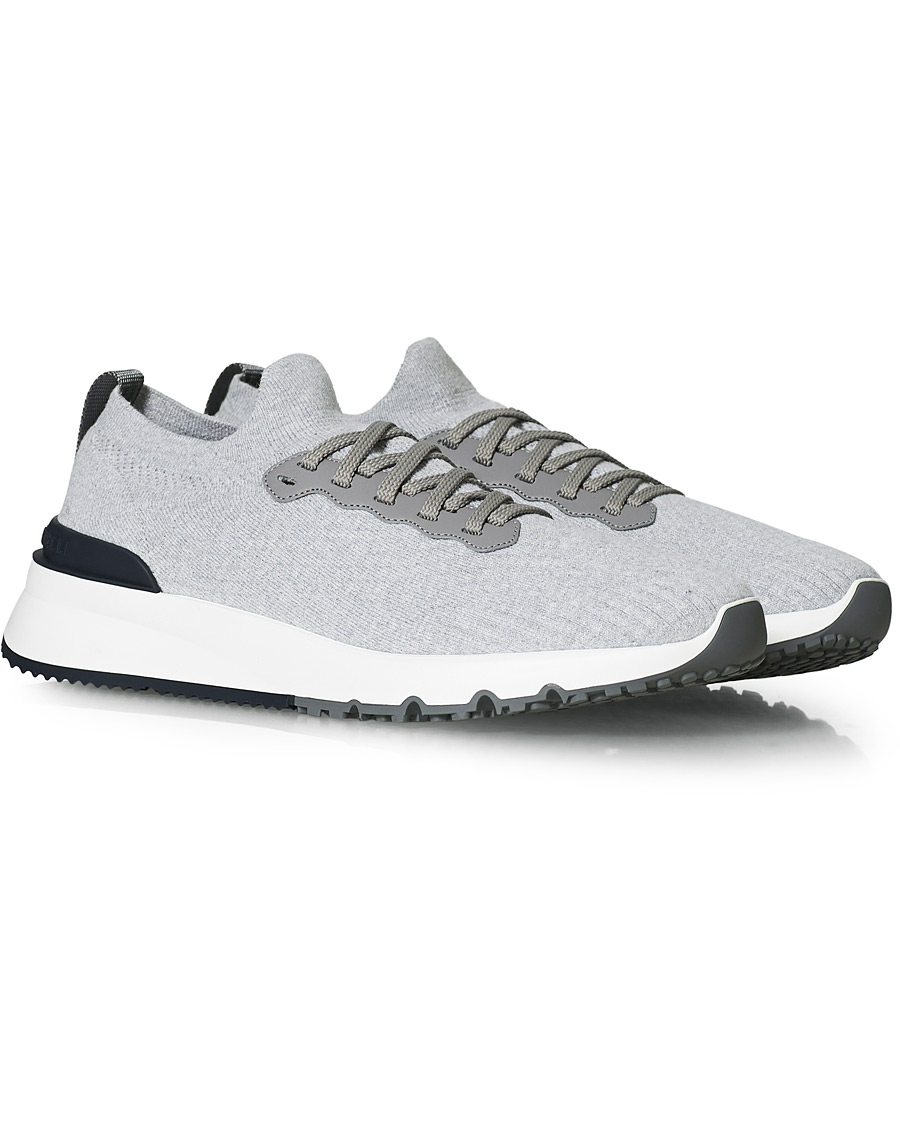 Uomini | Brunello Cucinelli Mesh Running Sneaker Light Grey | Brunello Cucinelli | Mesh Running Sneaker Light Grey