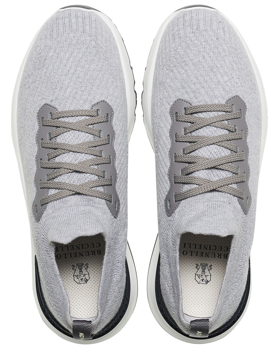 Uomini | Brunello Cucinelli Mesh Running Sneaker Light Grey | Brunello Cucinelli | Mesh Running Sneaker Light Grey