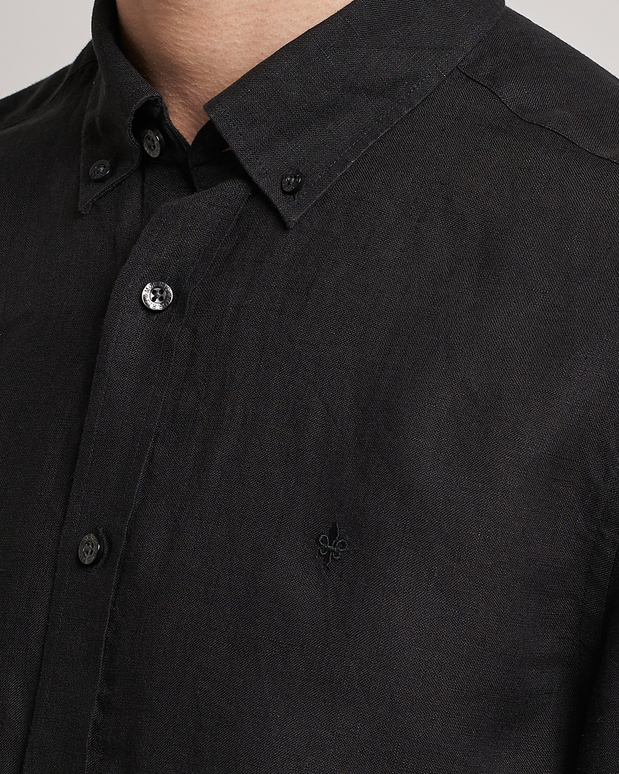 Uomini | Camicie | Morris | Douglas Linen Button Down Shirt Black