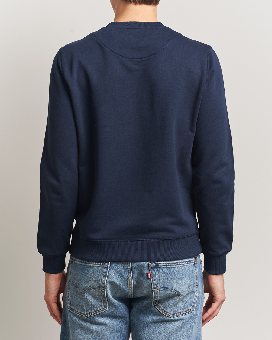 Uomini | Maglieria | Stenströms | Cotton Collage Crew Neck Navy