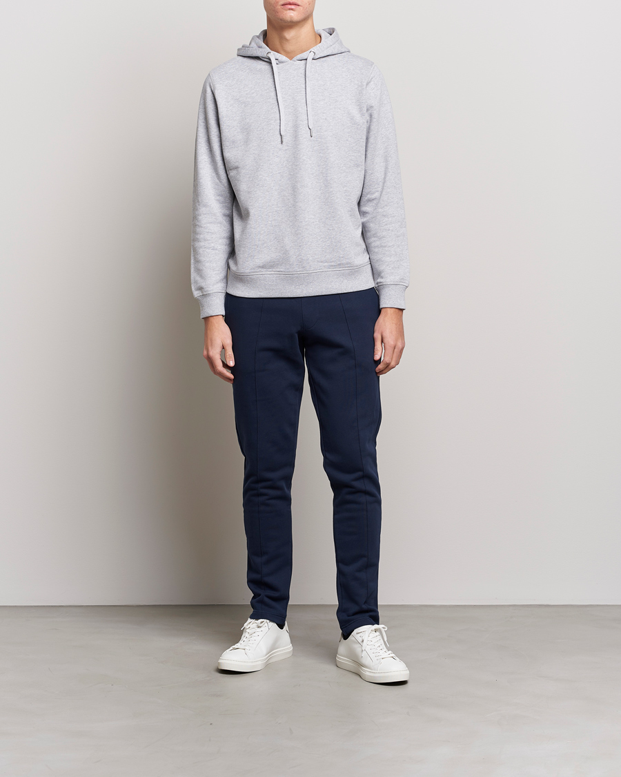 Uomini | Pantaloni | Stenströms | Cotton Jersey Pants Navy