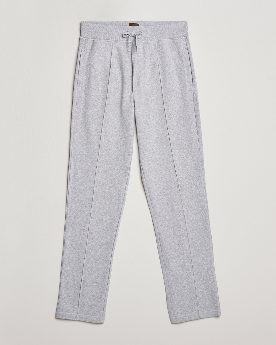 Uomini | Pantaloni | Stenströms | Cotton Jersey Pants Grey