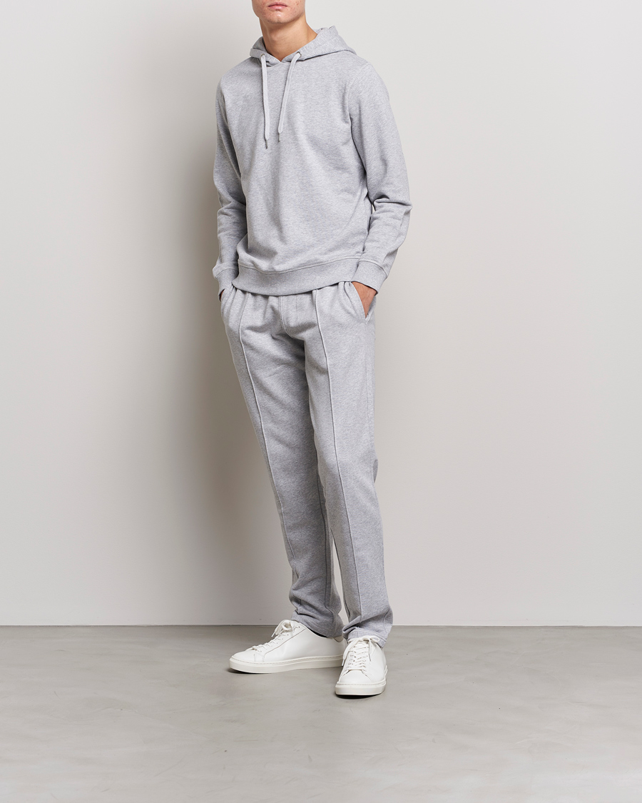 Uomini | Pantaloni | Stenströms | Cotton Jersey Pants Grey