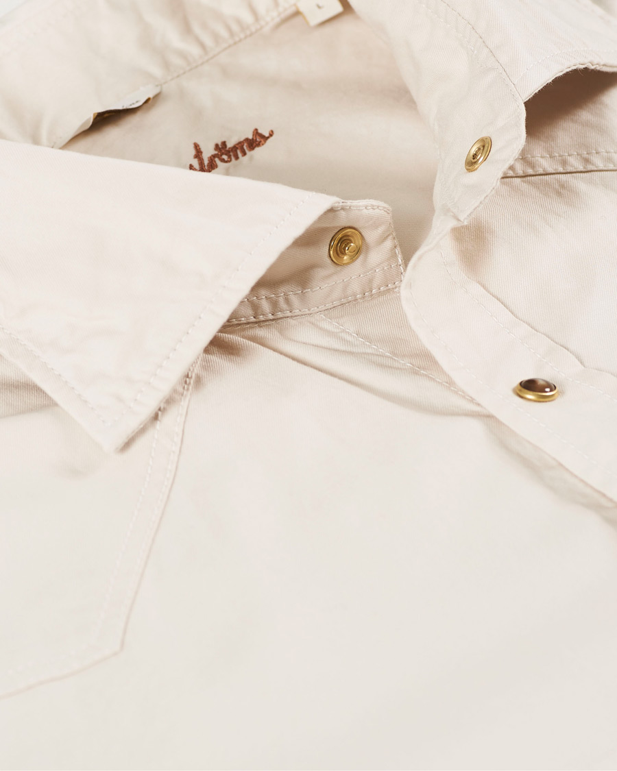 Uomini | Camicie | Stenströms | Slimline Twill Western Shirt Beige