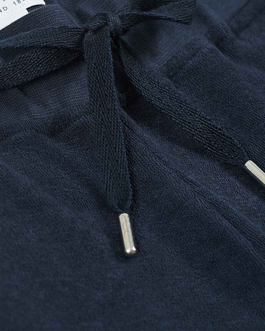 Uomini | Pantaloncini | Sunspel | Organic Cotton Towelling Shorts Navy