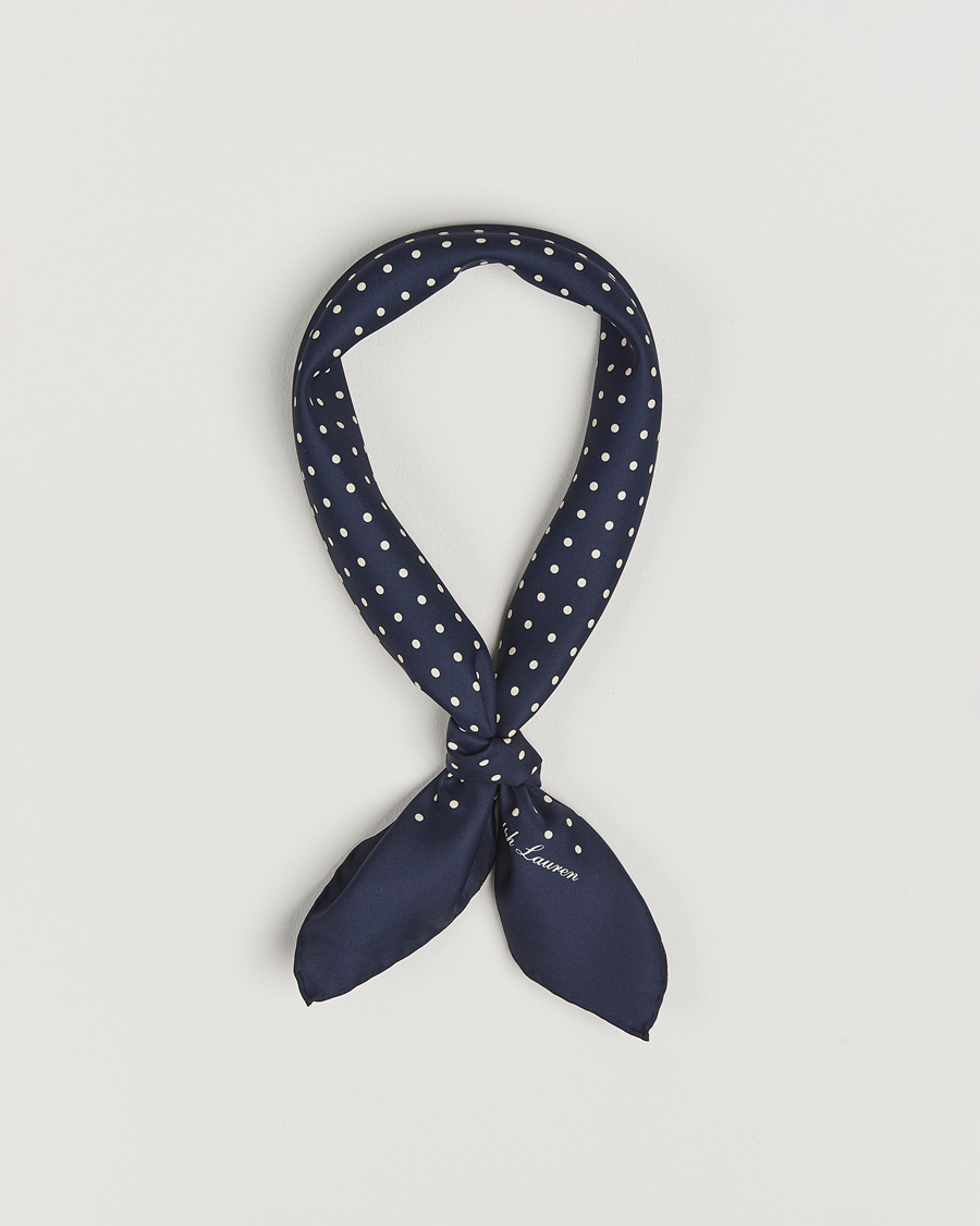 Uomini | Sciarpe | Ralph Lauren Purple Label | Printed Dot Scarf Navy