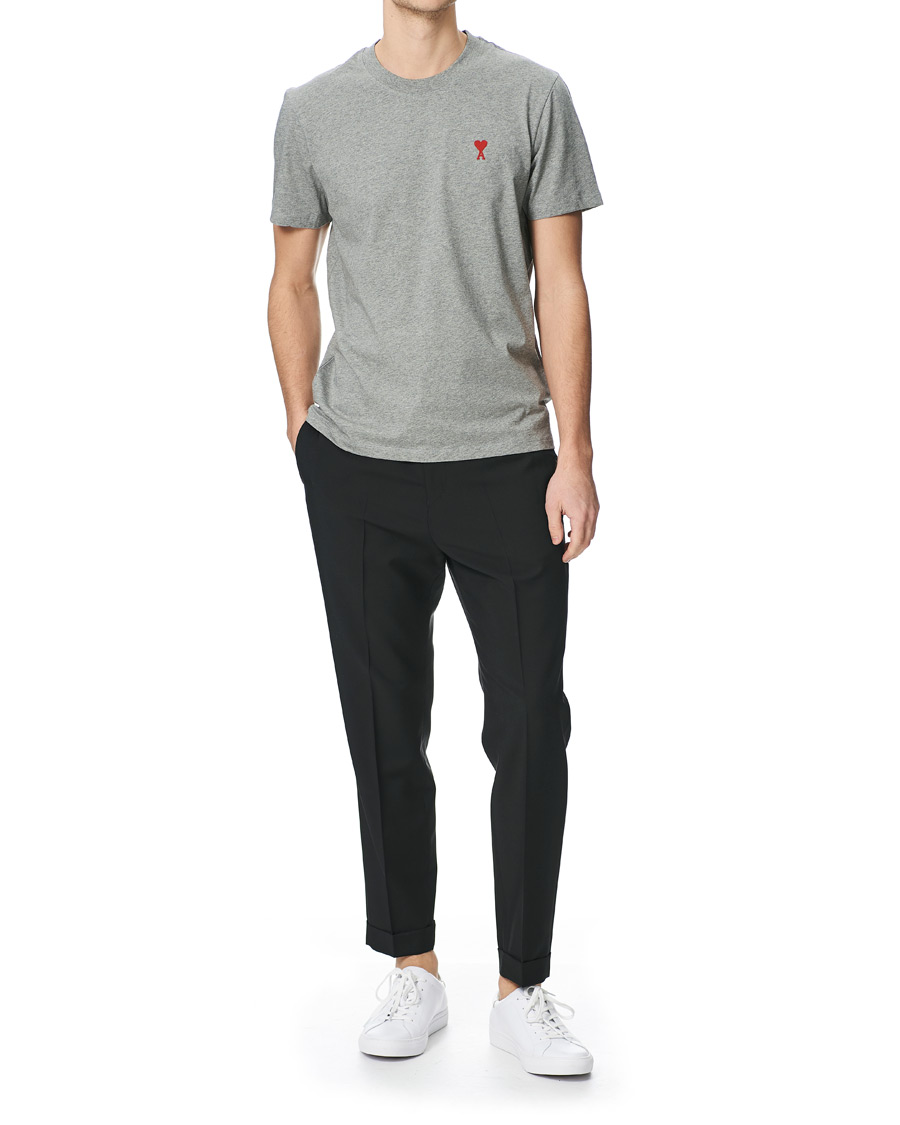 Uomini | T-shirt | AMI | Heart Short Sleeve Tee Heather Grey