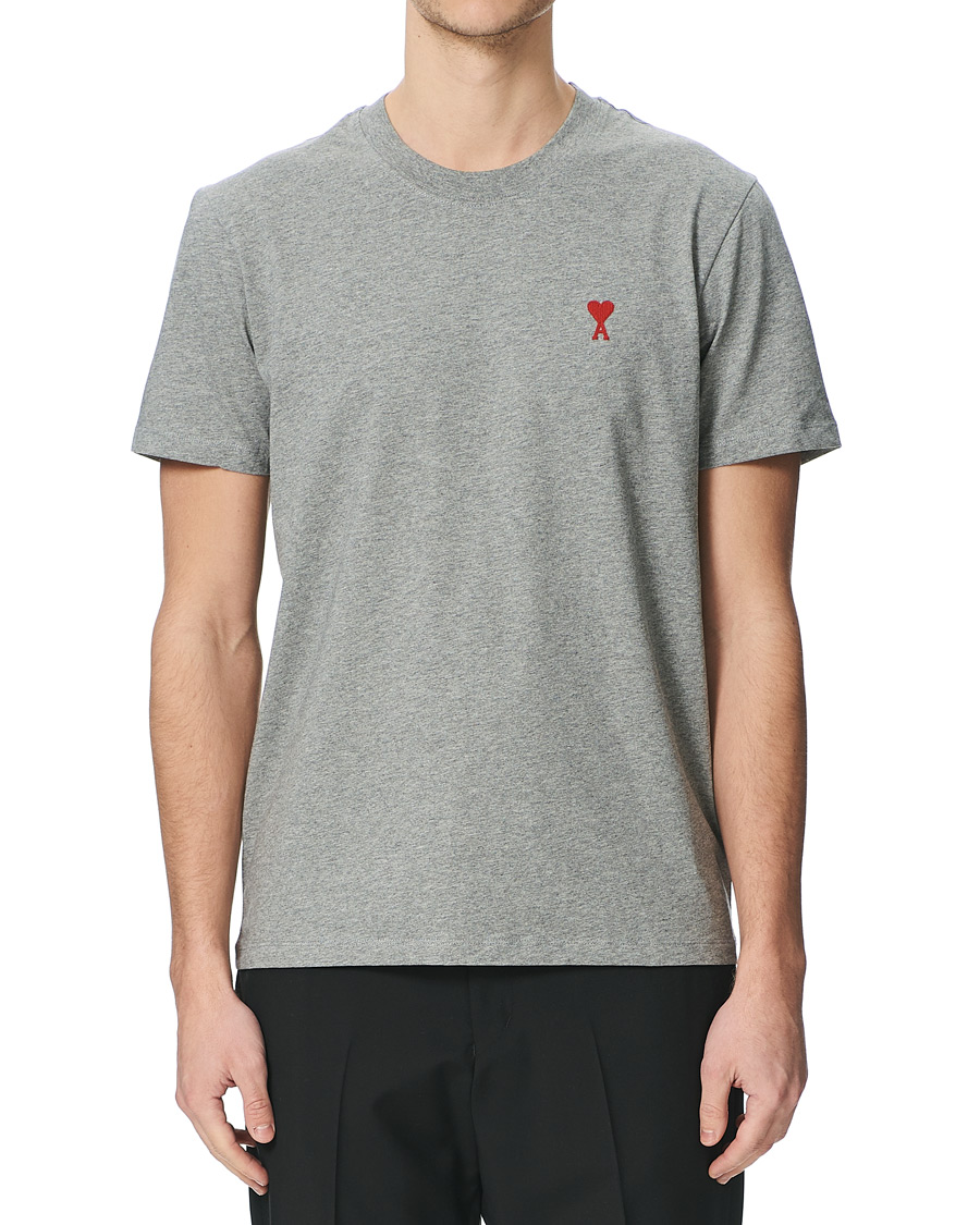 Uomini | T-shirt | AMI | Heart Short Sleeve Tee Heather Grey