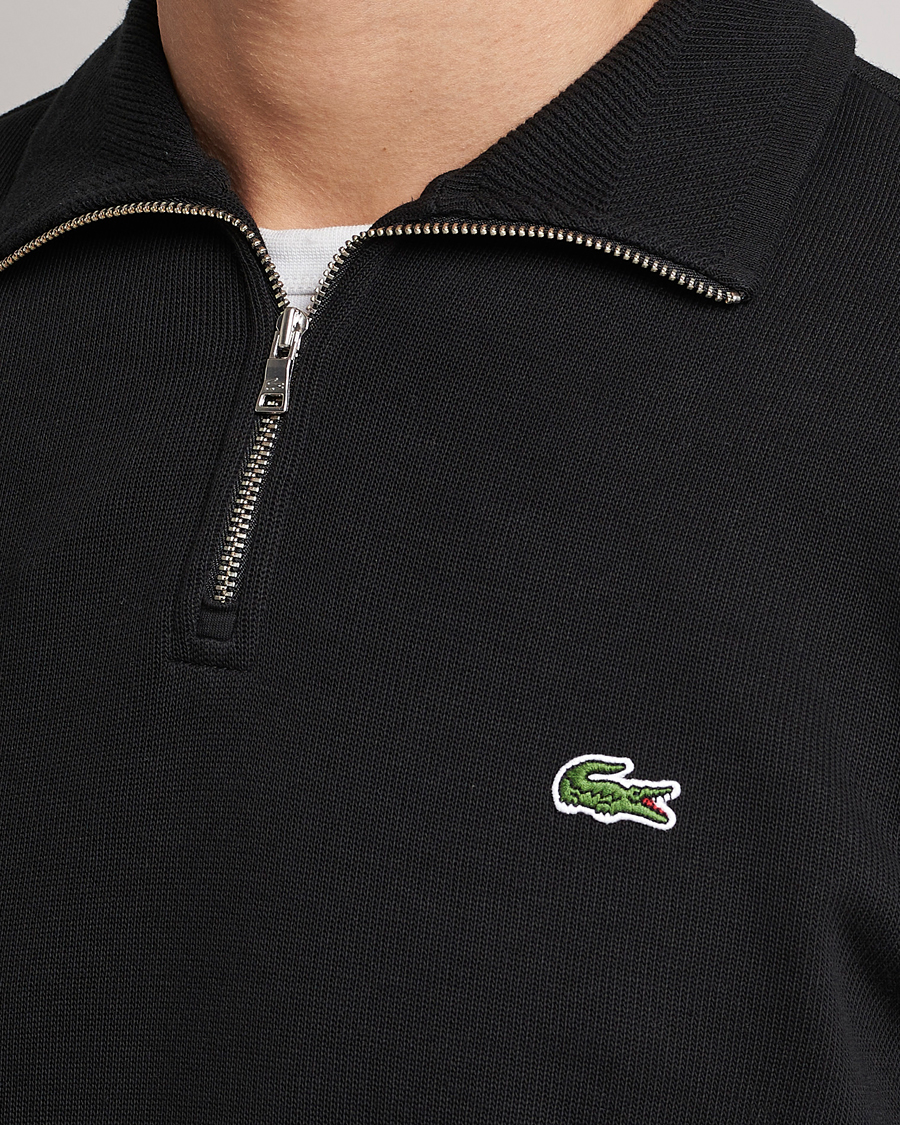 Uomini | Maglieria | Lacoste | Rib Interlock Half Zip Black