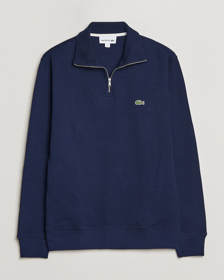 Uomini | Maglieria | Lacoste | Rib Interlock Half Zip Navy