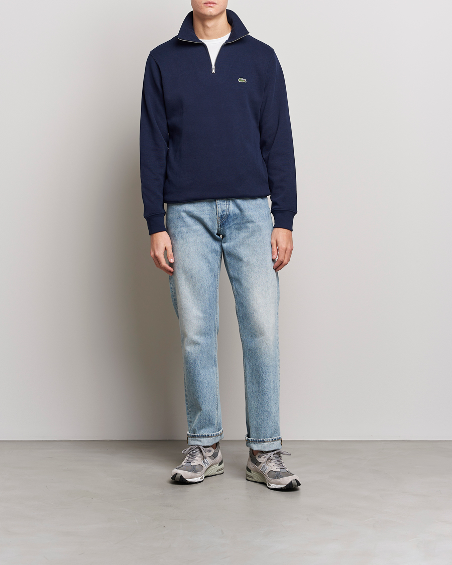 Uomini | Maglieria | Lacoste | Rib Interlock Half Zip Navy