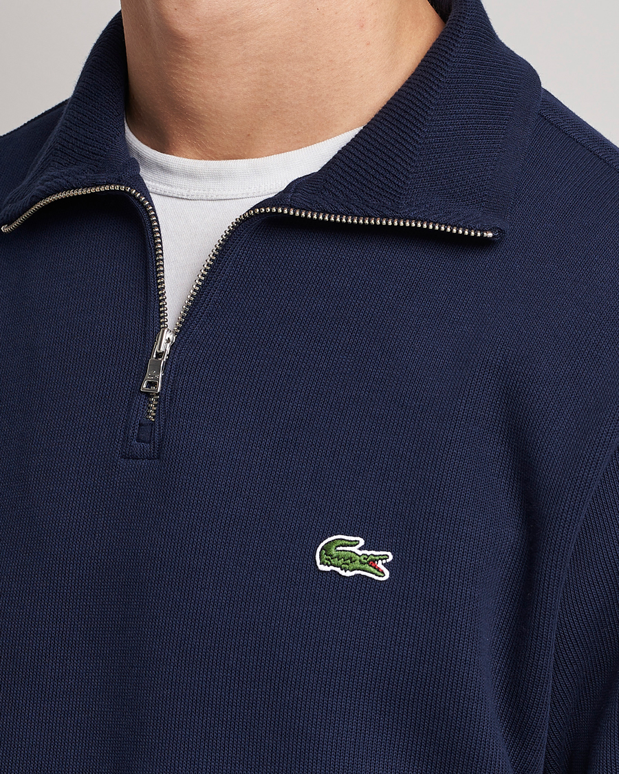 Uomini | Maglieria | Lacoste | Rib Interlock Half Zip Navy