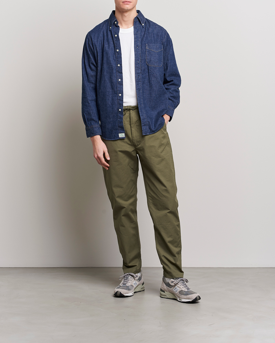 Uomini | Pantaloni | orSlow | New Yorker Pants Army Green