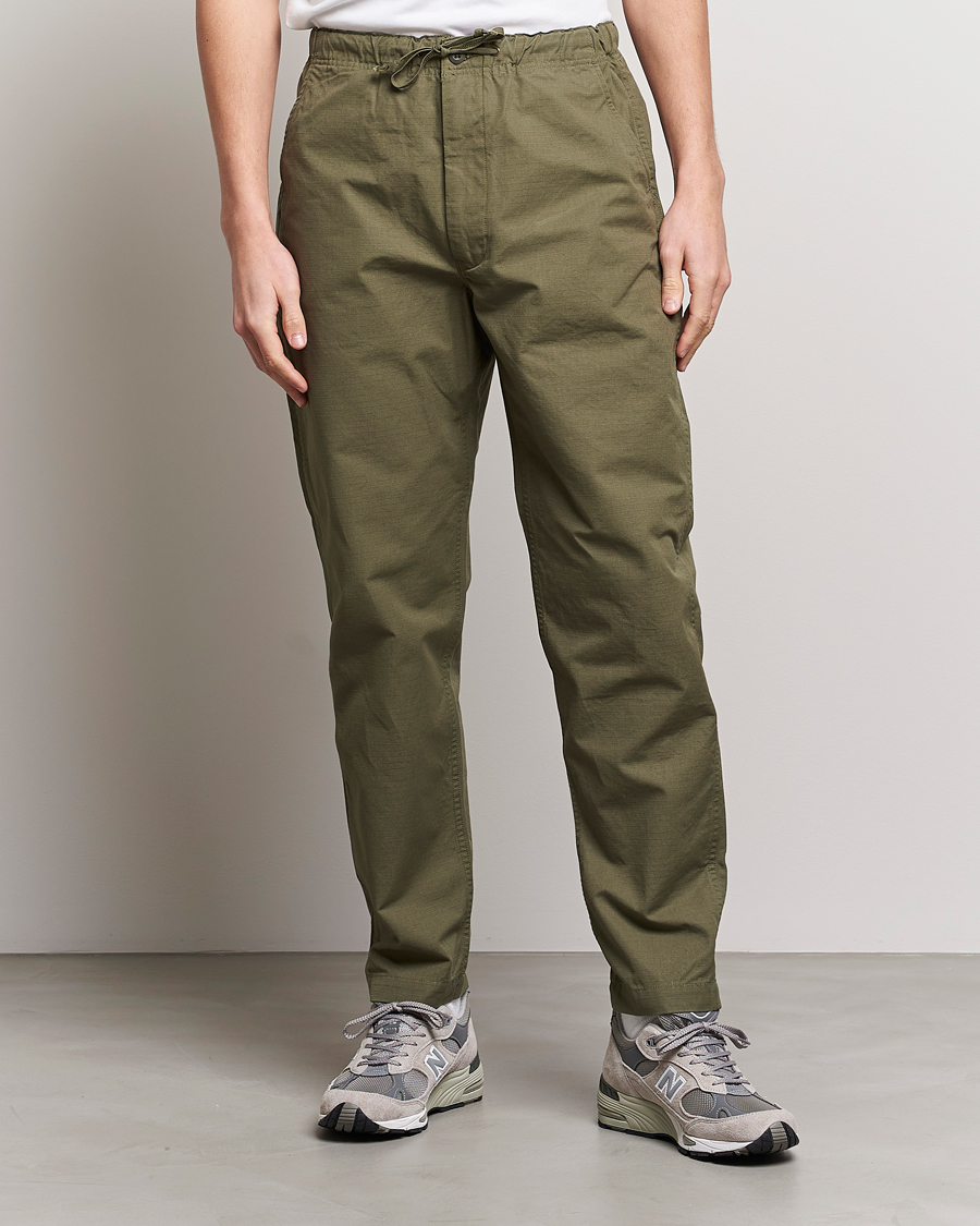 Uomini | Pantaloni | orSlow | New Yorker Pants Army Green
