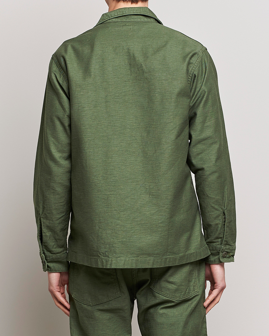 Uomini | Camicie | orSlow | Cotton Sateen US Army Overshirt Green