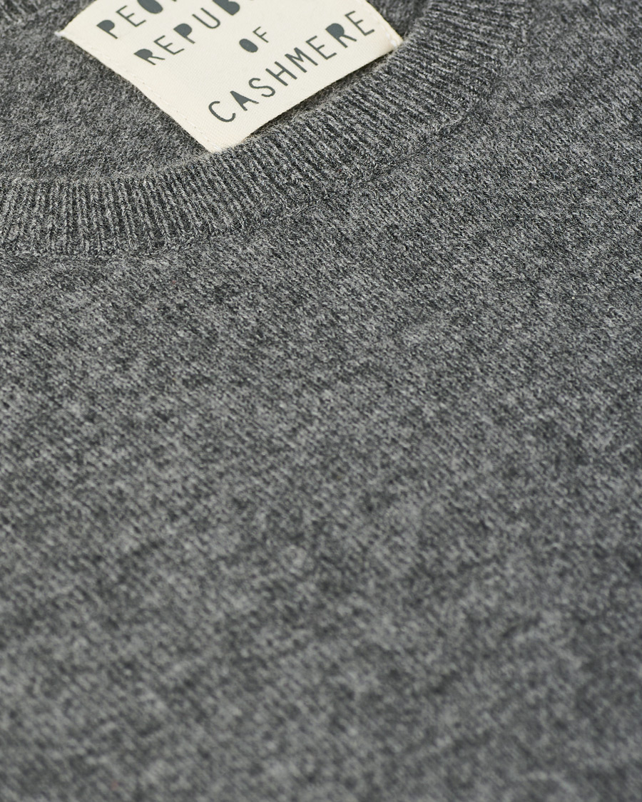 Uomini | Maglieria | People's Republic of Cashmere | Cashmere Roundneck Heather Grey