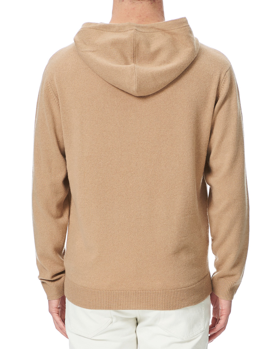 Uomini | Maglieria | People's Republic of Cashmere | Cashmere Hoodie Camel