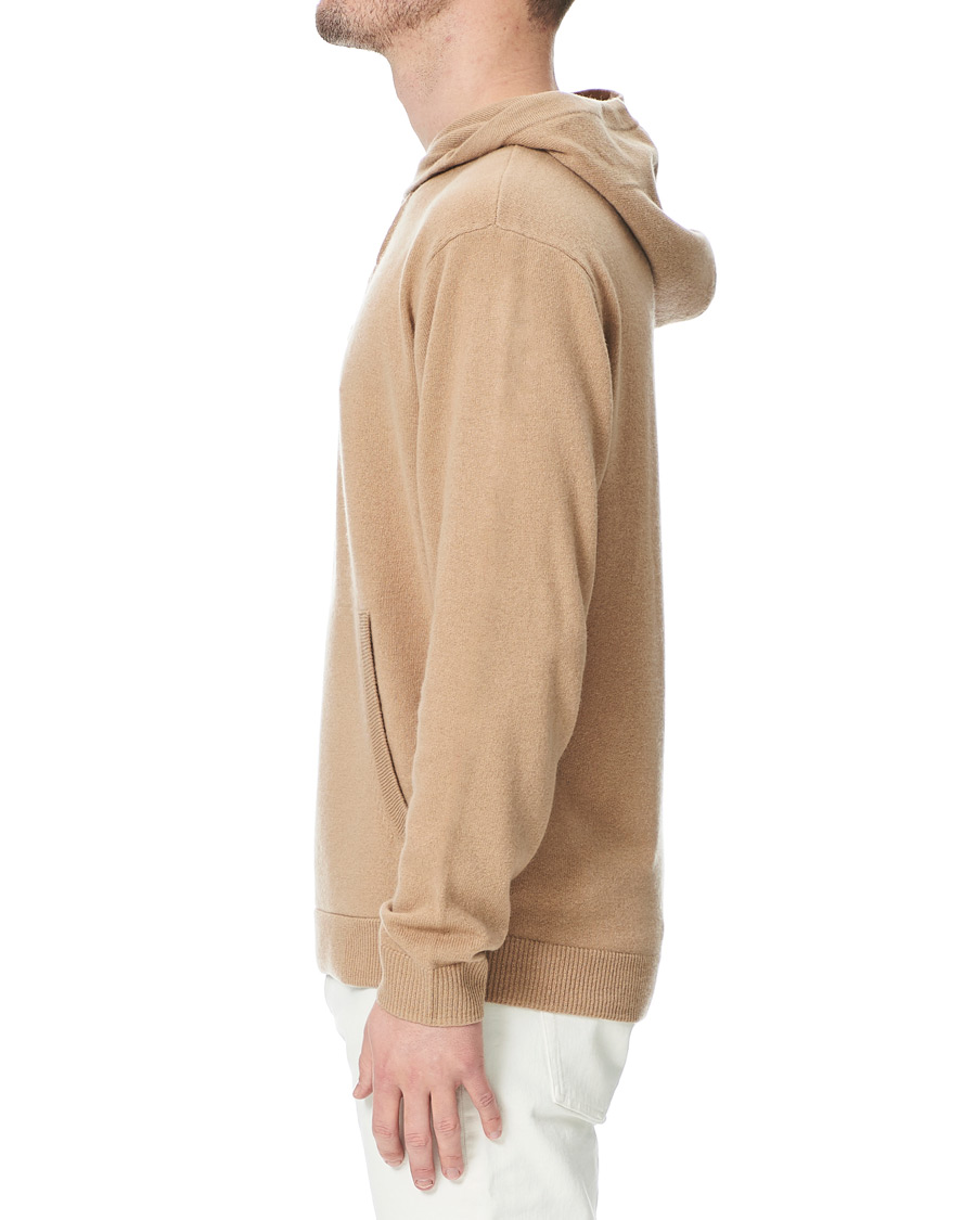Uomini | Maglieria | People's Republic of Cashmere | Cashmere Hoodie Camel
