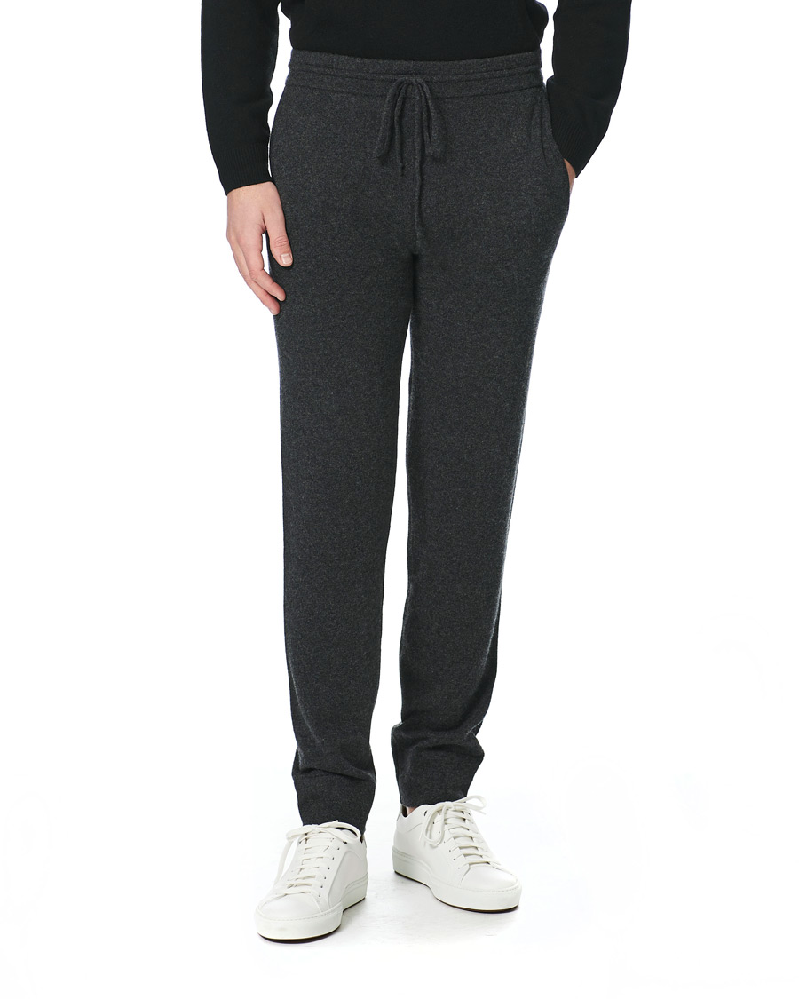Uomini | Pantaloni | People's Republic of Cashmere | Cashmere Sweatpants Dark Grey
