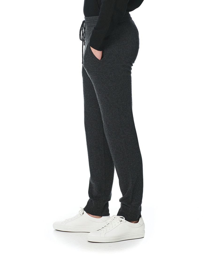 Uomini | Pantaloni | People's Republic of Cashmere | Cashmere Sweatpants Dark Grey