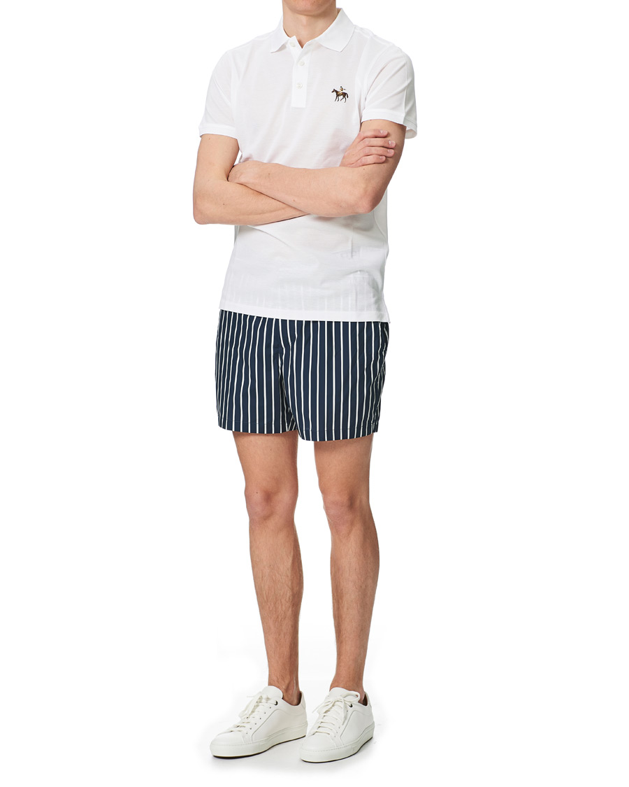 Uomini | Costumi da bagno | Ralph Lauren Purple Label | Riviera Swim Trunks Navy/White