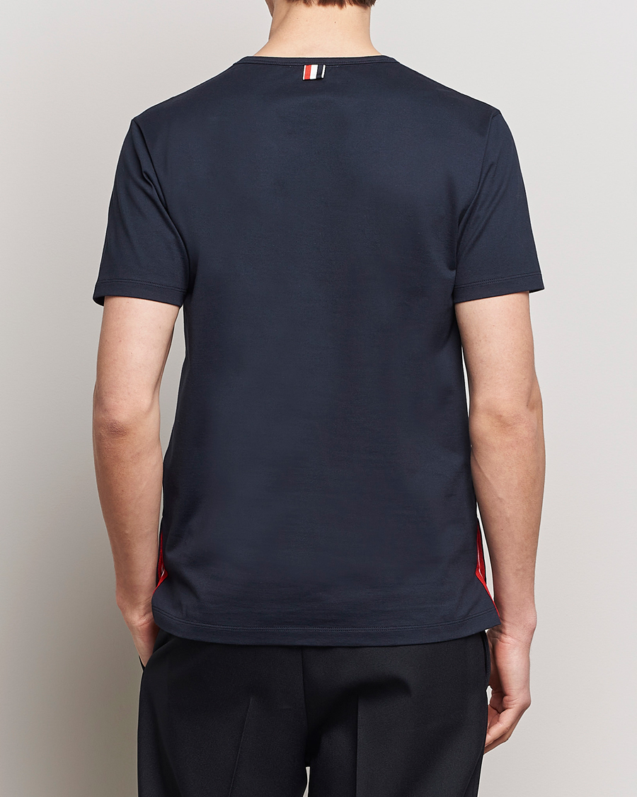 Uomini | T-shirt | Thom Browne | Short Sleeve Pocket T-Shirt Navy