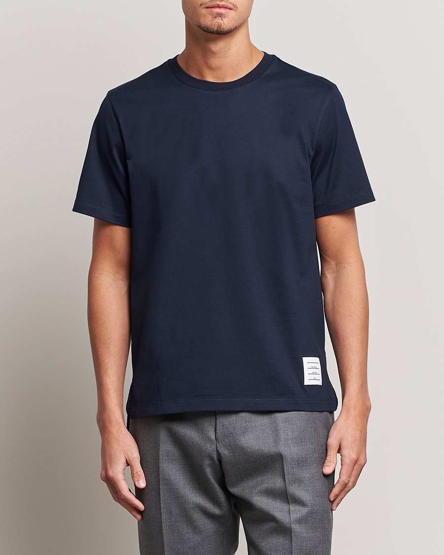 Uomini | T-shirt | Thom Browne | Relaxed Fit T-Shirt Navy