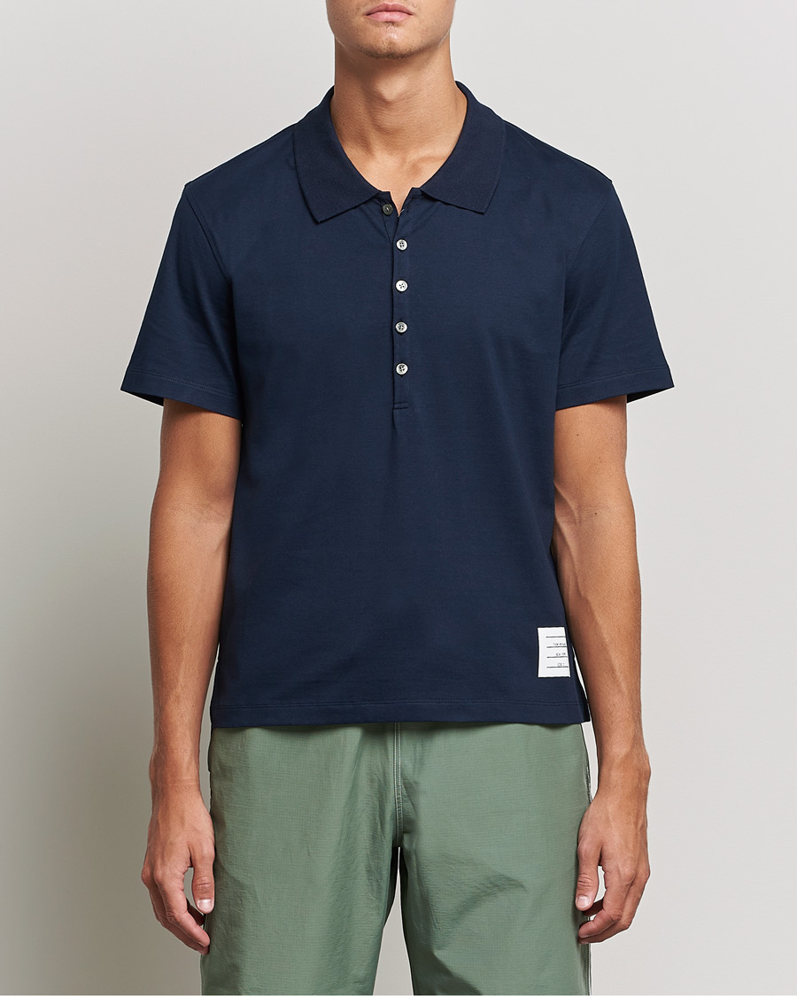 Uomini | Polo | Thom Browne | Relaxed Fit Polo Navy