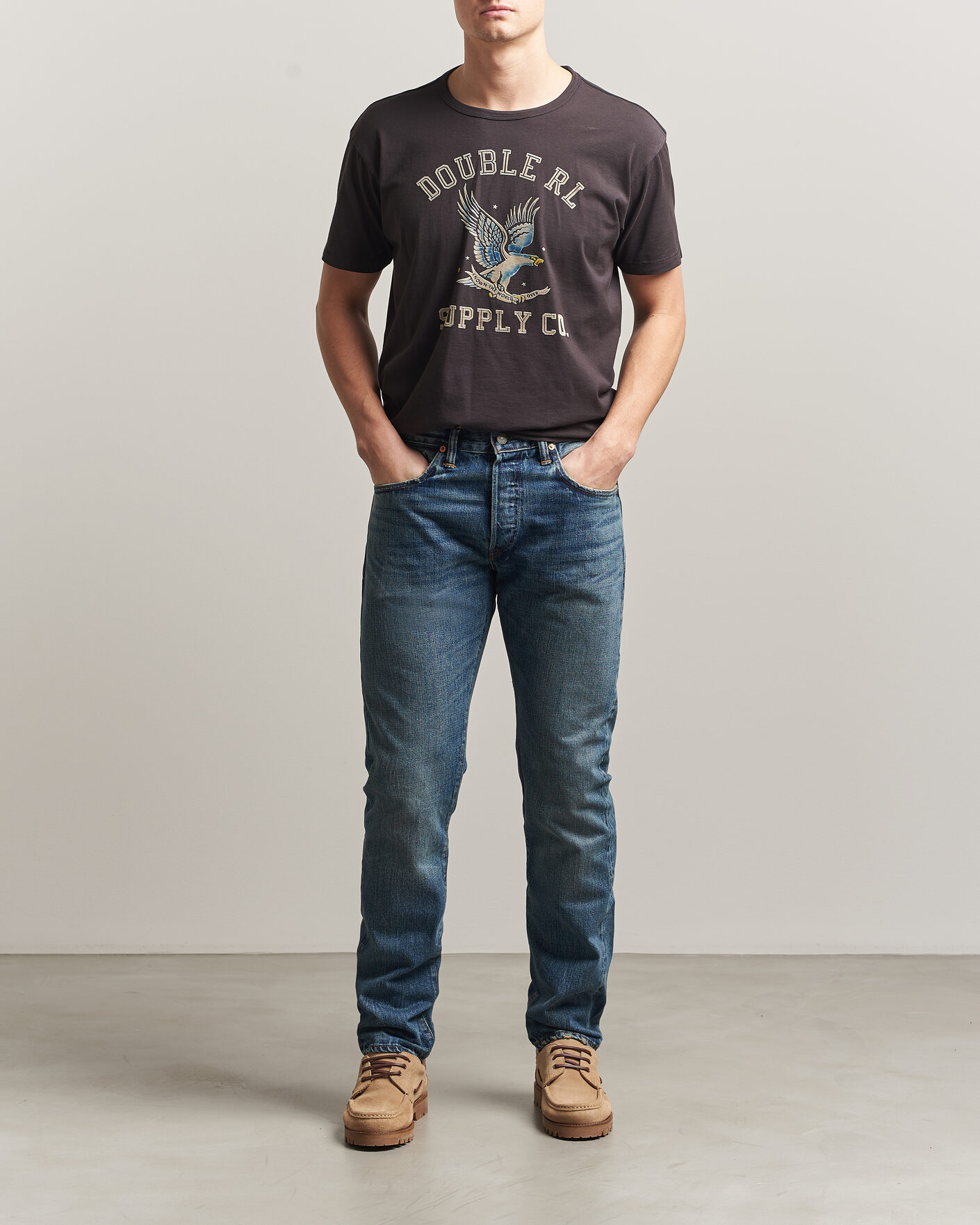 Uomini | Pantaloni | RRL | Slim Fit Selvedge Denim Hillsview Wash