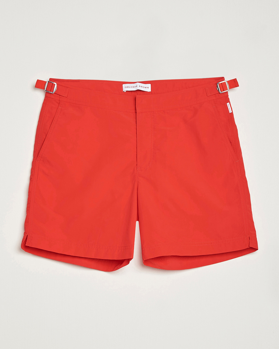 Uomini | Orlebar Brown Bulldog II Medium Length Swim Shorts Rescue Red | Orlebar Brown | Bulldog II Medium Length Swim Shorts Rescue Red