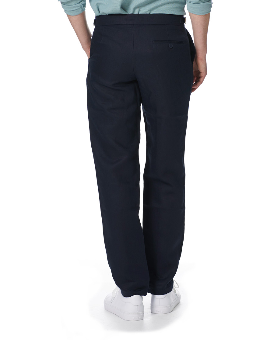 Uomini | Pantaloni | Orlebar Brown | Griffon Linen Trousers Navy