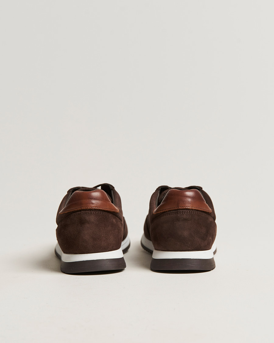 Uomini | Sneakers | Loake Shoemakers | Bannister Running Sneaker Dark Brown Suede